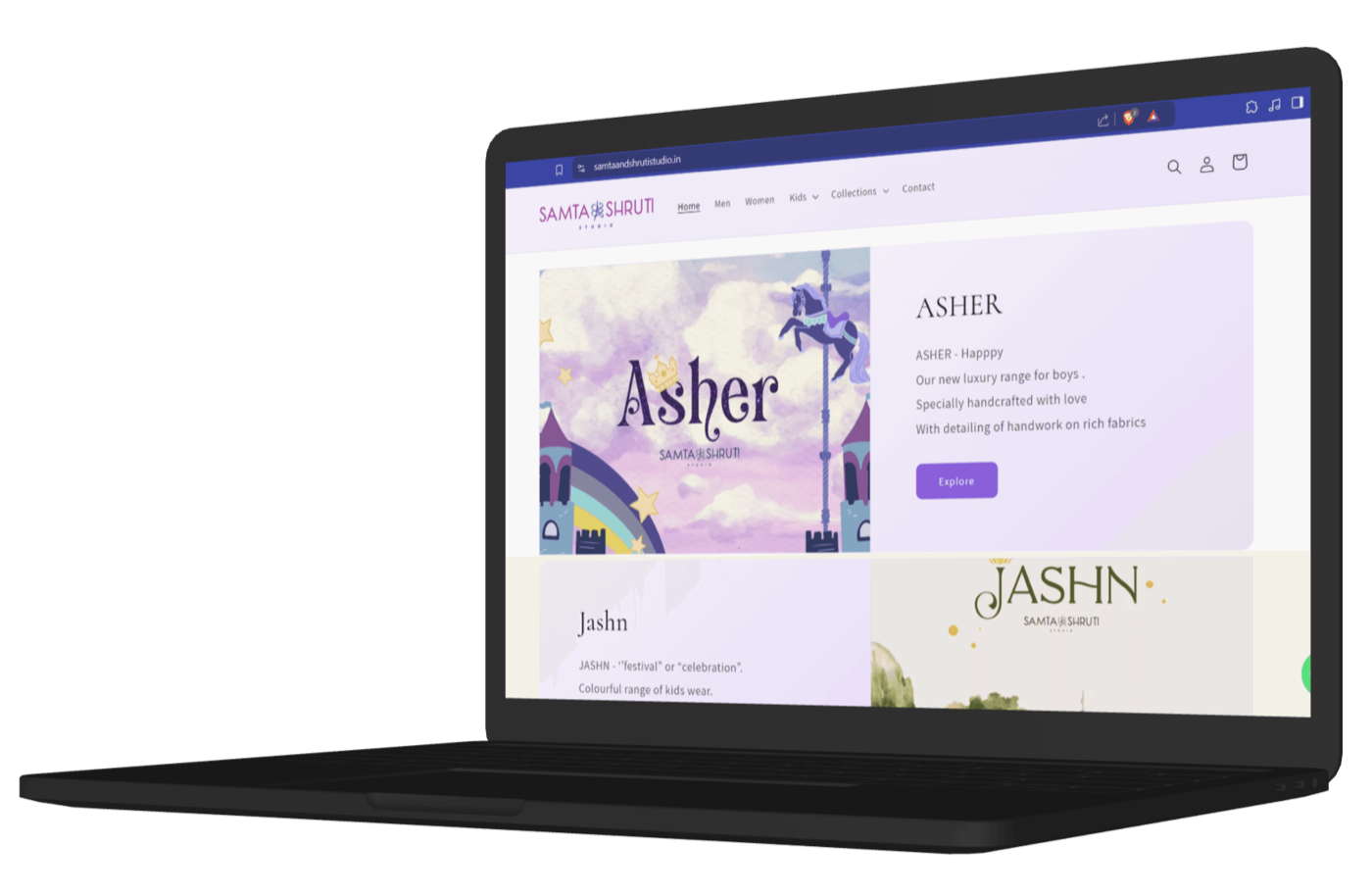 Samta & Shruti Studio website