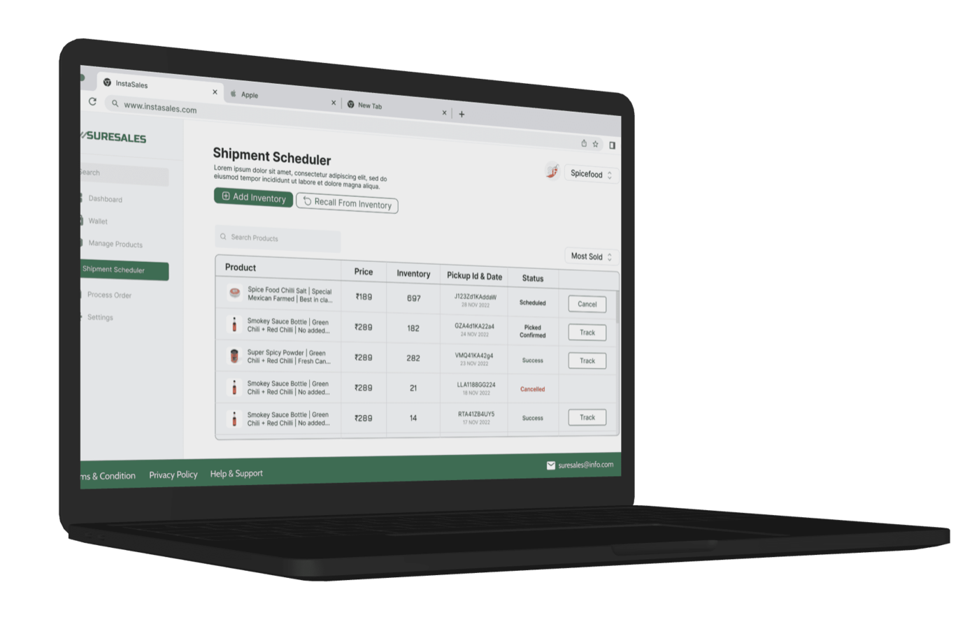 SureSales project detail 1